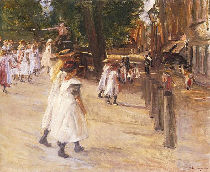 Max Liebermann On the Way to School in Edam China oil painting art